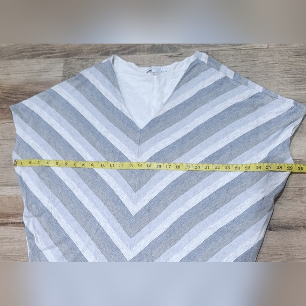 Bella Luxx Gray-On-Gray Stripe Oversized Stretch Dress szL #486 - Picture 7 of 9